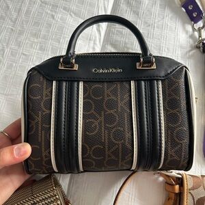Calvin Klein Black and Brown Mini Bag